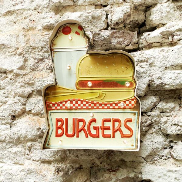 Cartel Luminoso Burgers