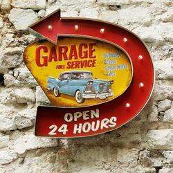 Cartel Luminoso Garage Service