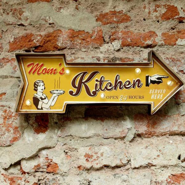 Cartel Luminoso Mom's Kitchen