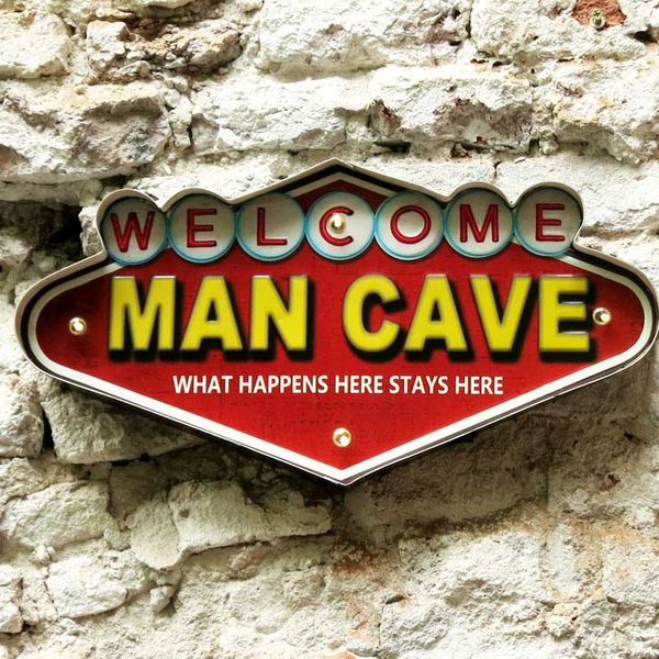 Cartel Luminoso Welcome Man Cave