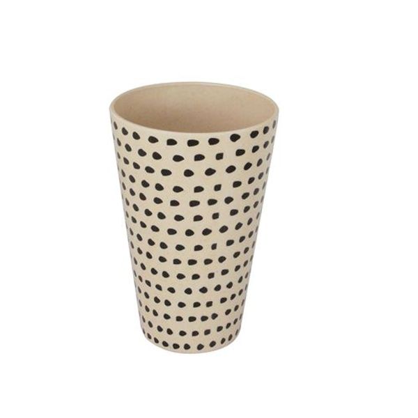Vaso fibra de bamboo dots.