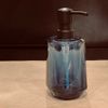 Dispenser jabón líquido de acrílico blue smoke 16 x 8 cm