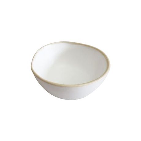 Bowl cerámica blanca borde natural