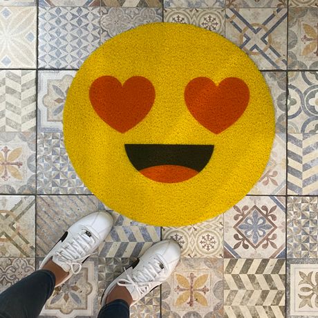 Felpudo Emoji corazones