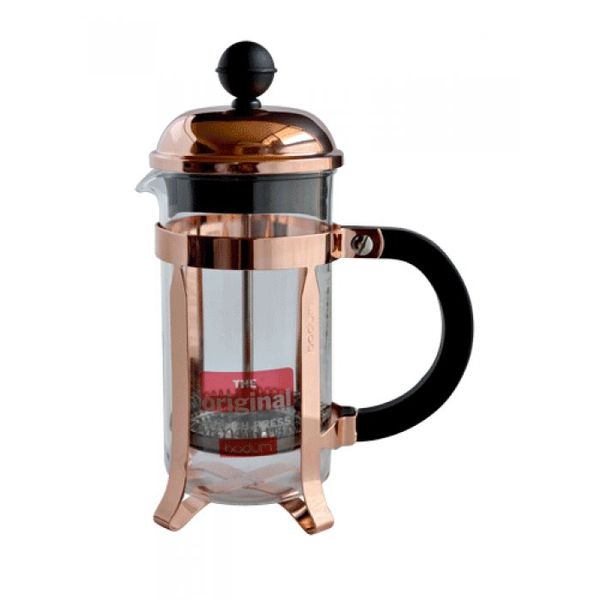 Cafetera Chambord 3 pocillos cobre