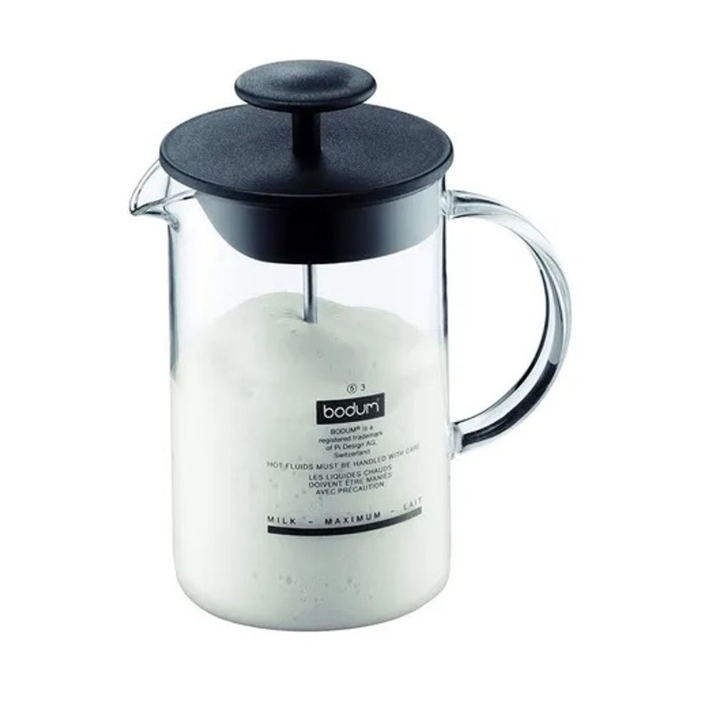 Espumador de leche, espumador manual de 27 oz/27.1 fl oz, jarras de espuma  de leche de acero inoxidable para café, espumador de leche, espumador de
