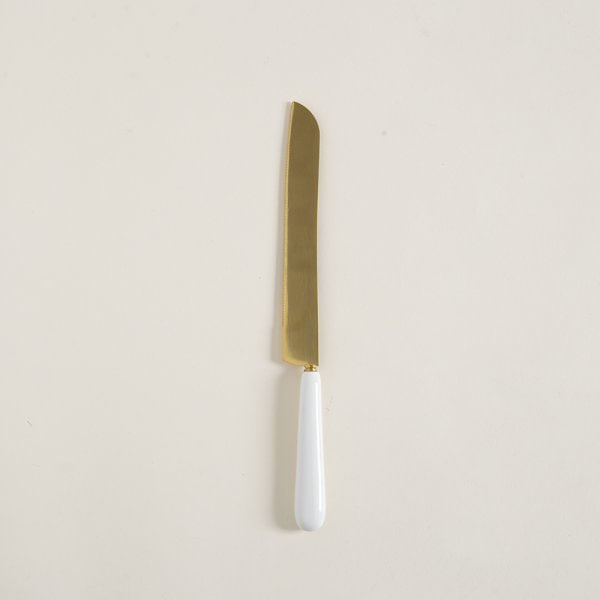 Cuchillo dorado mango color 28 cm