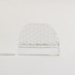 Servilletero de vidrio diseño olas 12 x 9 cm