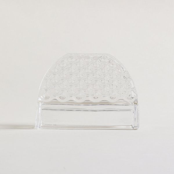 Servilletero de vidrio diseño olas 12 x 9 cm