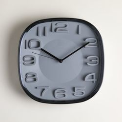 Reloj cuadrado brooklin black & gray 30 cm