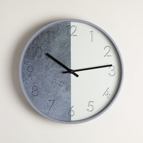 Reloj redondo midtown white & gray 30.5 cm